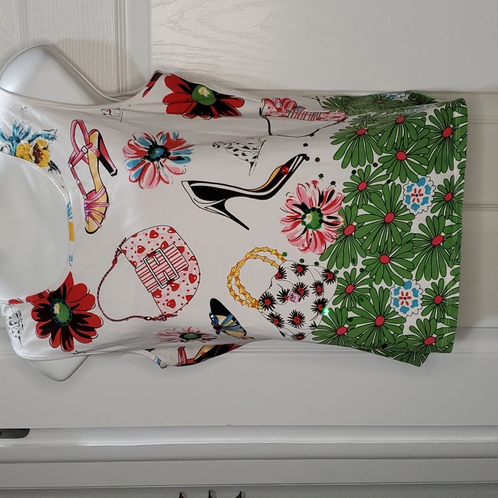 SUPER CUTE ANN TRINITY LARGE EMBELISHED SLEEVELESS BEADED TOP